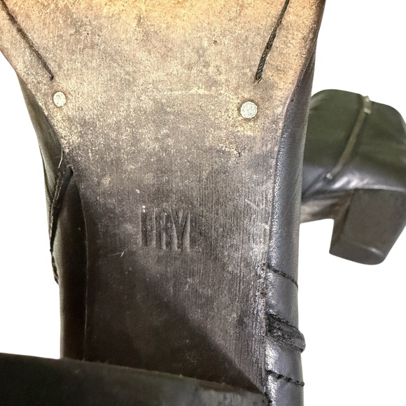 Frye Reina Leather Western Zip Bootie in Black Size 8.5 #1993 - Picture 8 of 8